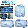 18/20/22L Car Water Buckets Food Grade Portable Water Tank Large-Capacity with Faucet Outdoor Accessories for Hiking Fishing 1