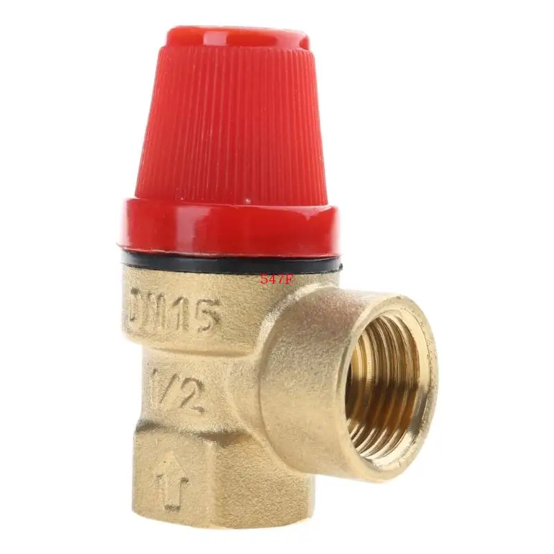 547F Portable Sturdy Inch Brass Relief Valves DN15 Accessory Convenient for Water Oil and Gas Pressure with EPDM Seal