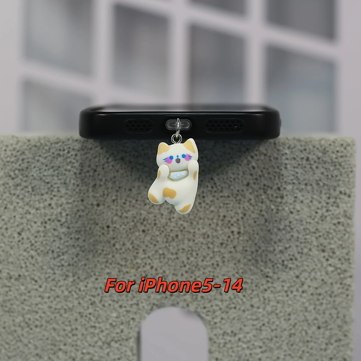 Adorable Animal-Themed Phone Dust Plug Charms - Cat, Frog, and Bear Decorations