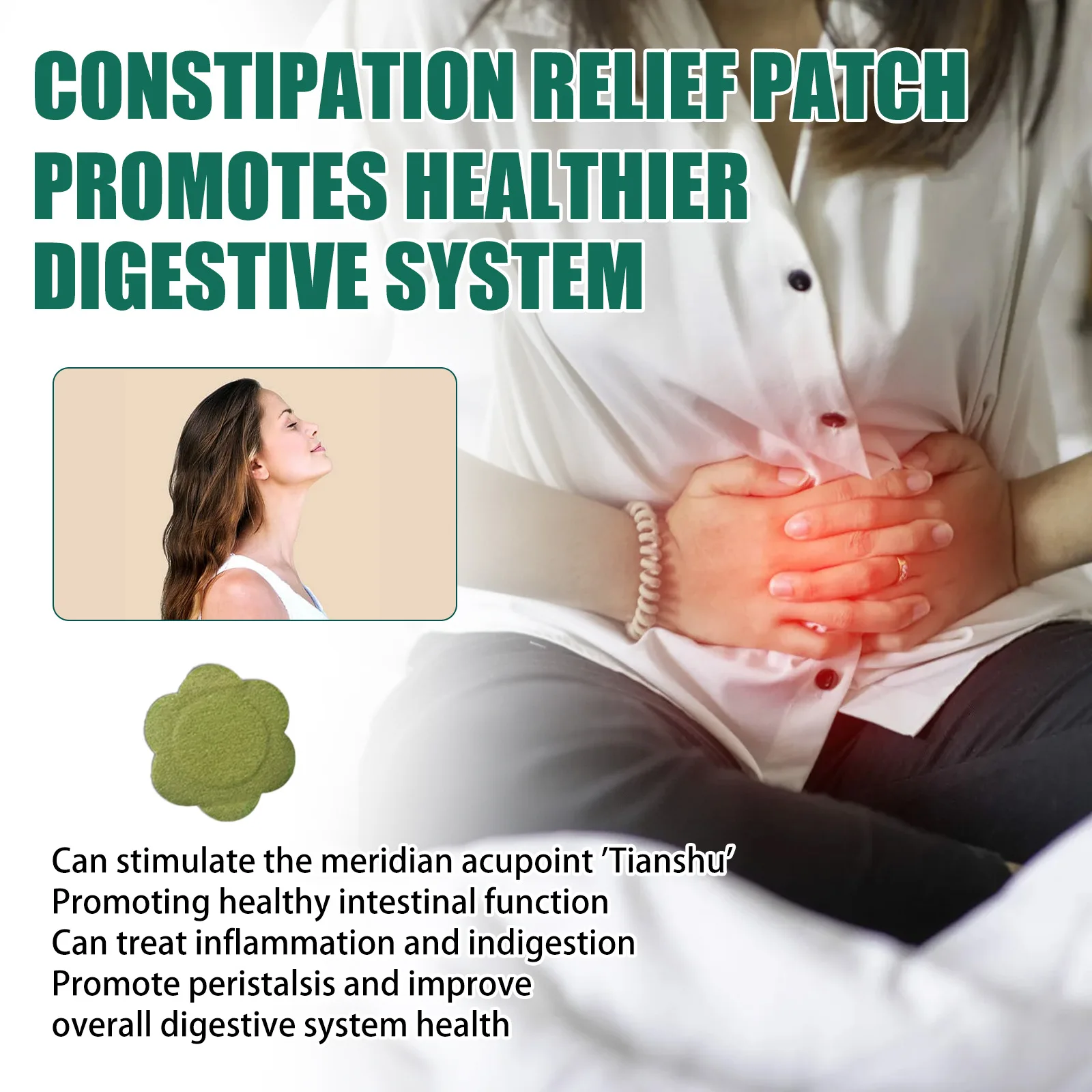 Constipation Treatment Patches Laxative Detoxification Reduce Belly Obesity Relief Dry Stool Latulence Moisten Intestine Plaster