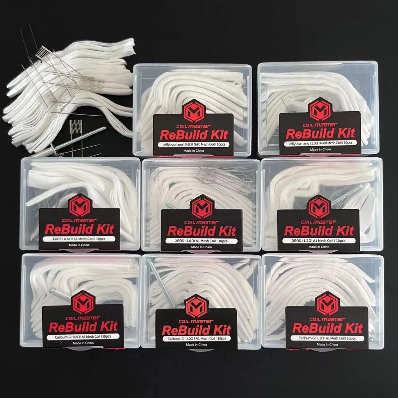 DIY Rebuild Kit 1.2/1.0 /0.8 /0.6ohm for Jellybox Nano Xros Caliburn A2