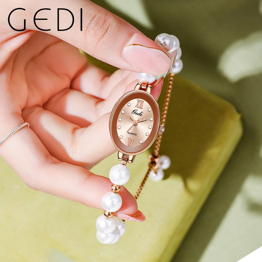 Luxury Cute Ladies Bracelet Watch Shell Pearl Belt 30M Water Resistance Elegant Fashion Quartz Bangle Watch for Women