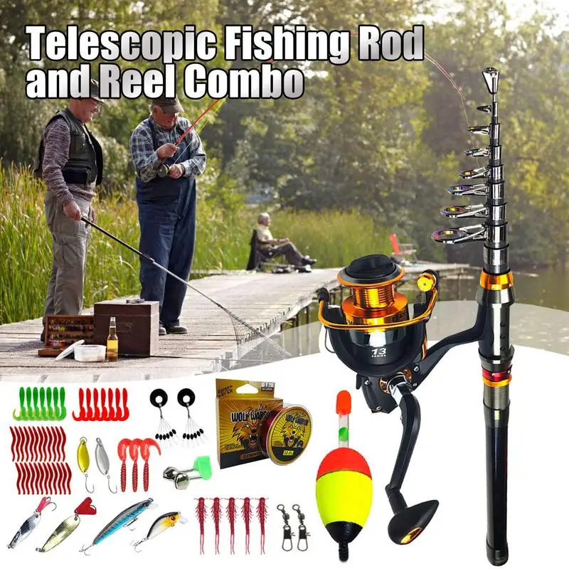 Telescopic Fishing Rod Telescopic Fishing Kit With Reel And Gear