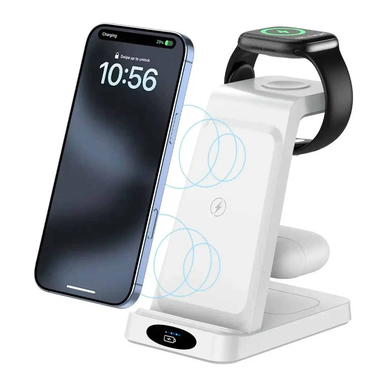 Wireless Charger Stand 3 in 1 for iPhone 17 16 15 14 13 12 Pro Apple Watch 6 7 8 iWatch Airpods Pro Fast Charging Dock Station