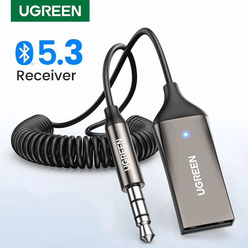 AuxtoBluetooth50Adapter35mmBluetoothReceiverforCarUSB20