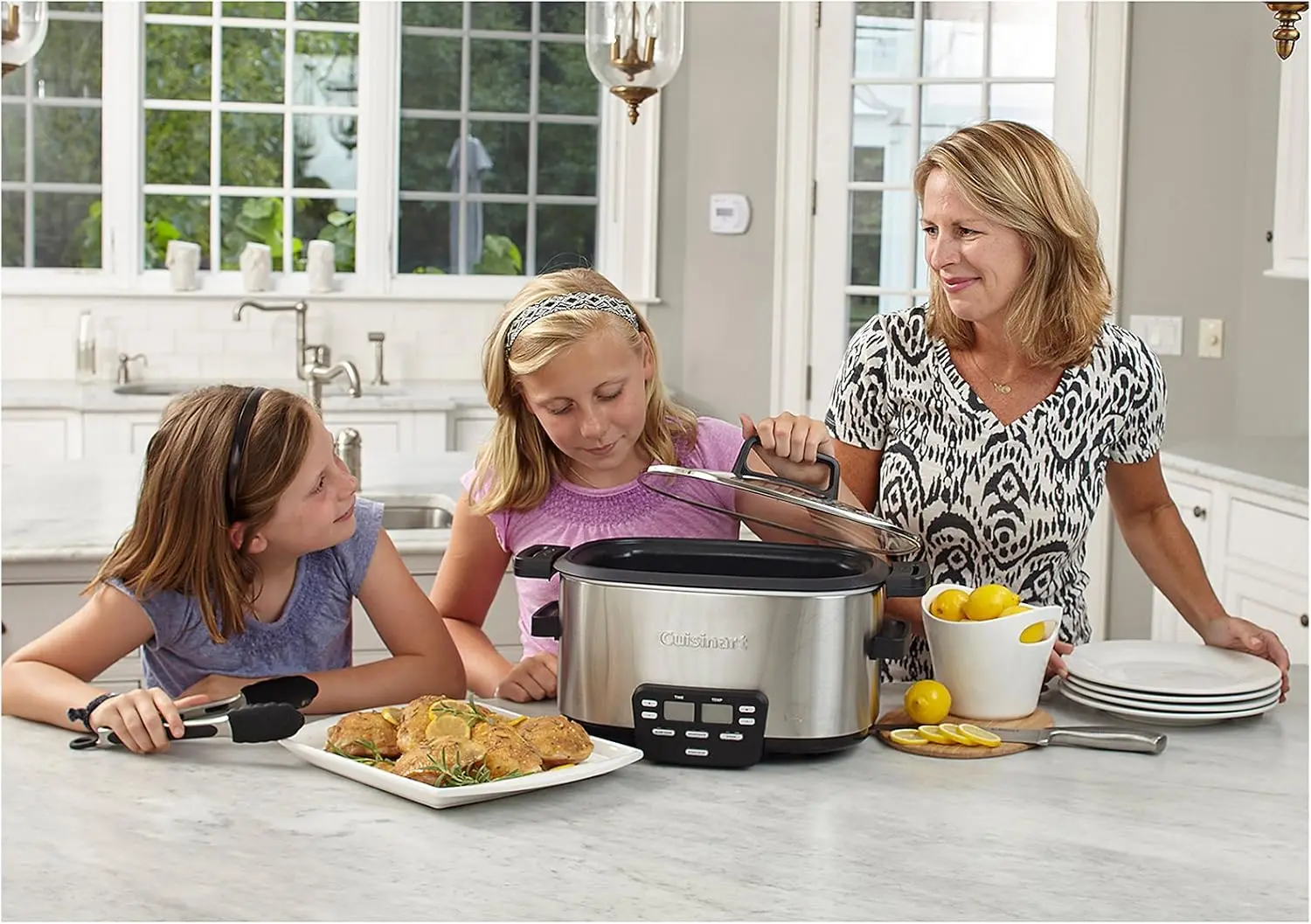 3-In-1 Cook Central 6-Quart Multi-Cooker: Slow Cooker, Brown/Saute, Steamer, Silver 4