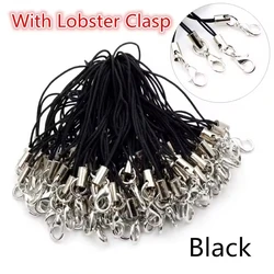 Versatile Lanyard Strap Set with Lobster Clasp Keychain Hooks and Keyring Accessories (20/50/100Pcs) - 100Pcs (Black)