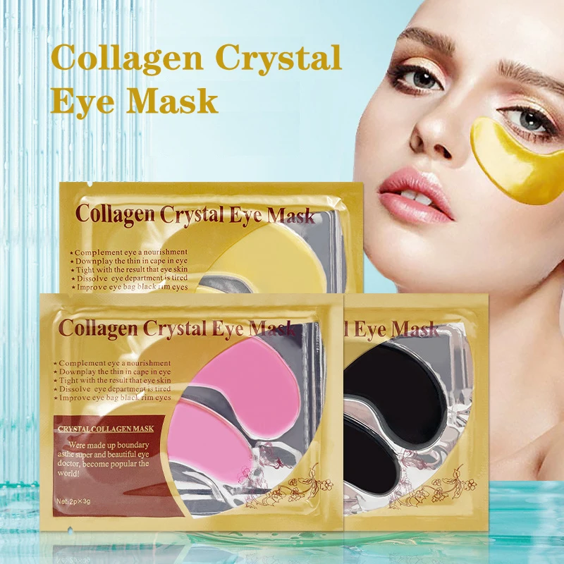 

100packs =200pcs Collagen Eye Mask Anti Wrinkle Skin Care Whitening Dark Circles Eye Patch Crystal Eyelid Patch Big Promotion