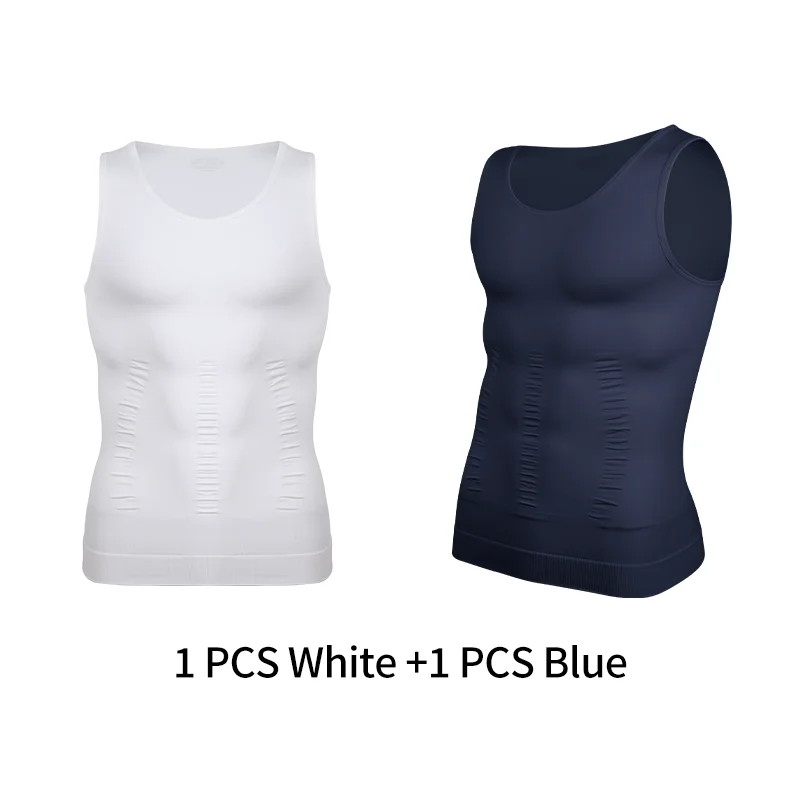 Men's Slimming Compression Tank Top - Body Shaper Vest for Workout & Tummy Control