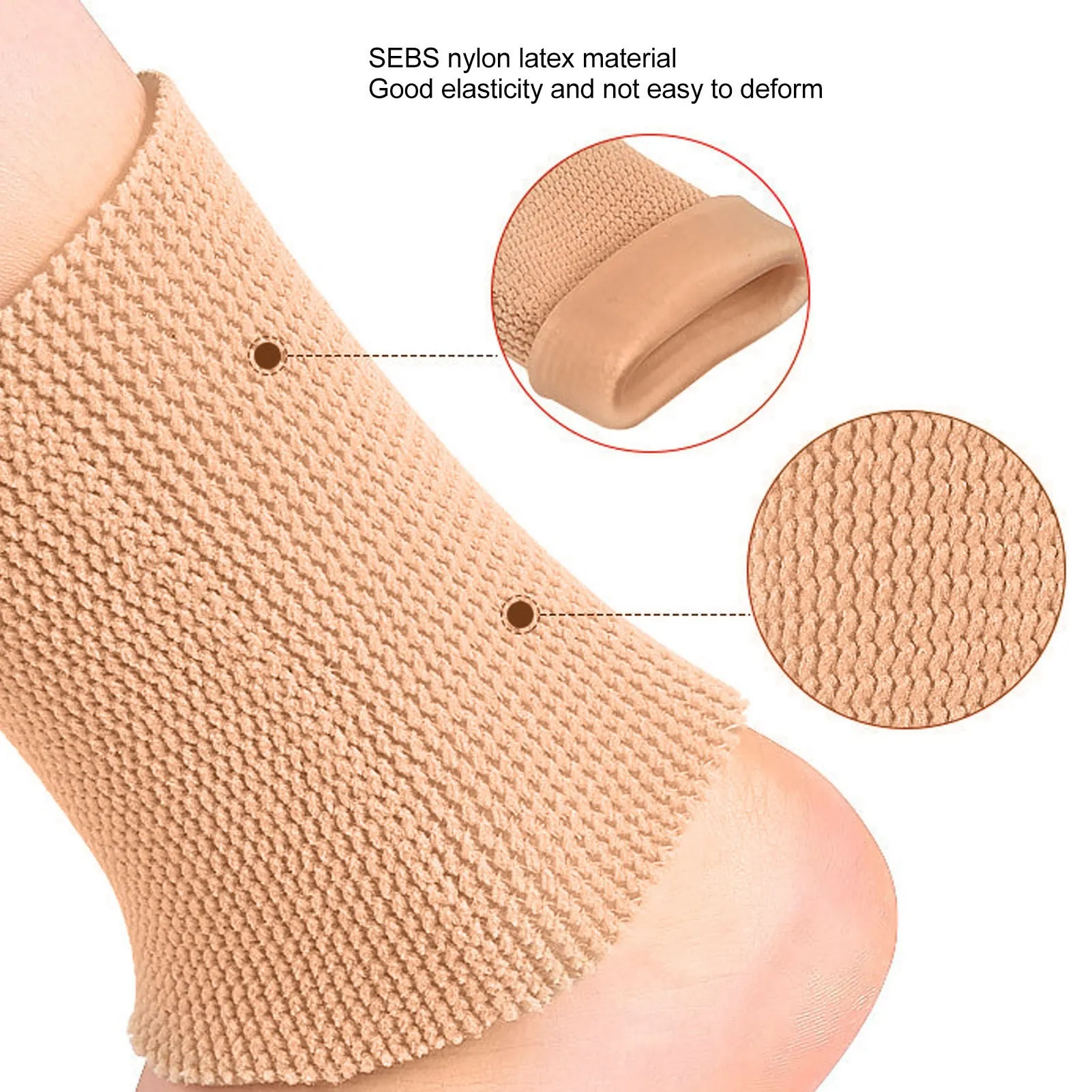 ZenToes Calzini manicotti di protezione ossea malleolari con imbottitura in gel per stivali, pattini, stecche, bretelle - 1 paio