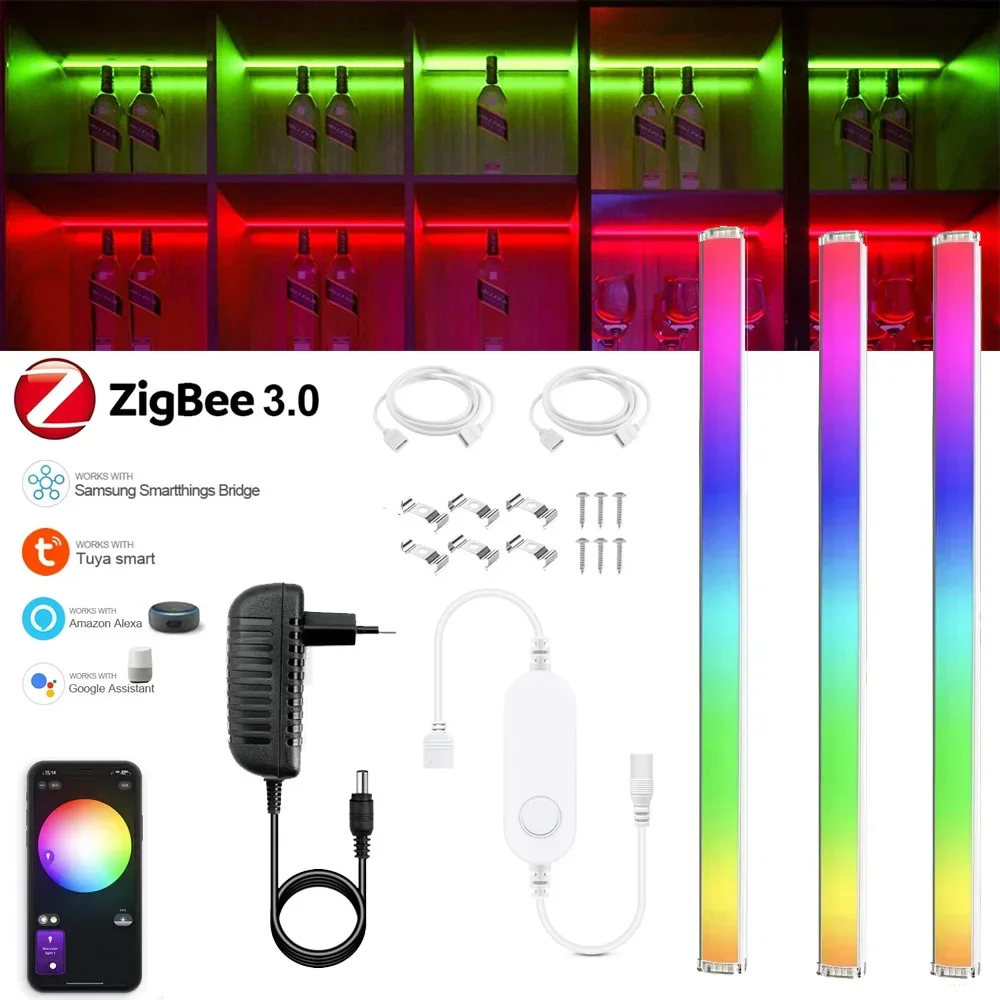 Smart LED Kitchen Cabinet & Wardrobe Lights - WiFi RGB Dimmable Night Lamp