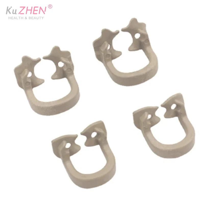 고품질 4개입/박스 치과용 댐 클립 레진 배리어 클램프 고무 섹셔널 매트릭스 밴드 어금니 클립 치과용 러버 댐 클립