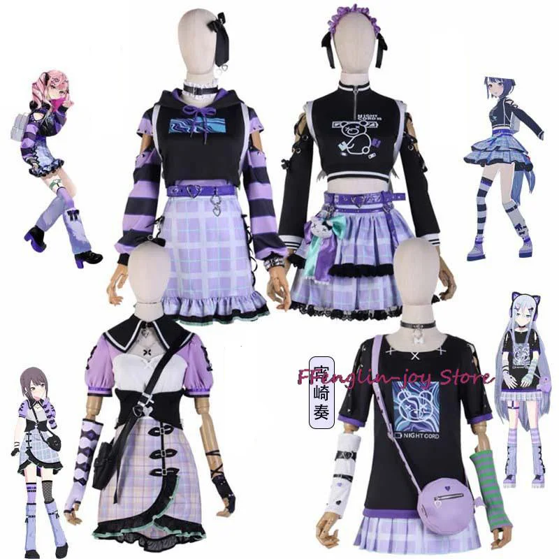 

Project Sekai Colorful Stage Cosplay Costumes Asahina Mafuyu Mizuki Yoisaki Kanade Shinonome Ena Anime Girl 25-ji Nightcord Suit