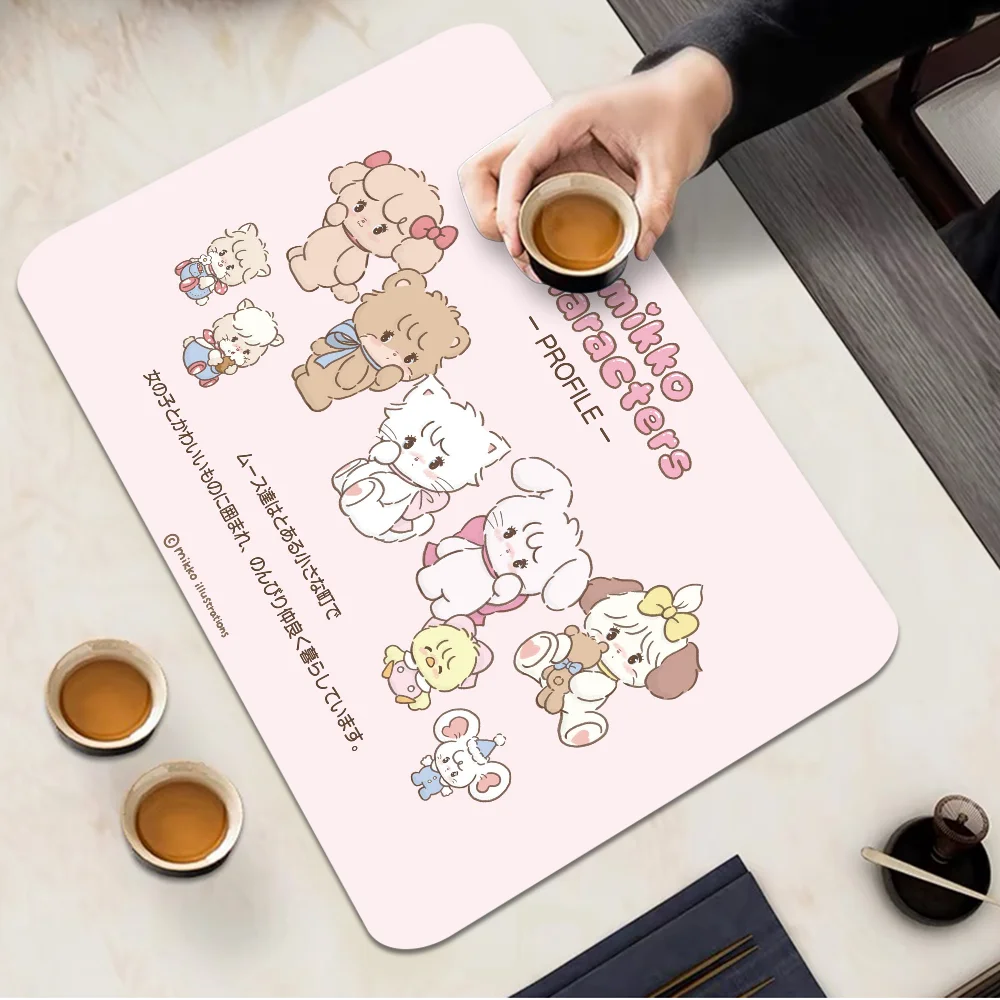 M -Mikko C-Characters Coffee Dish Quick Drying Kitchen Absorbent Drained Placemat For Table Bathroom Kitchen Draining Pads 3