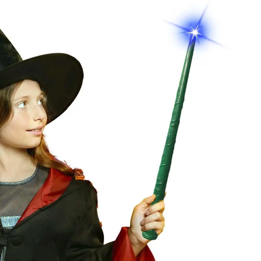 Glowing Wizard Wand - Light Up Witch Toy with Sound for Halloween Parties