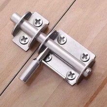 

Door Lock Slide Bolt Gate Latch Durable Wooden Door Latch Stainless Steel Lock Hasp Sliding Bolt Safety Door Hardware