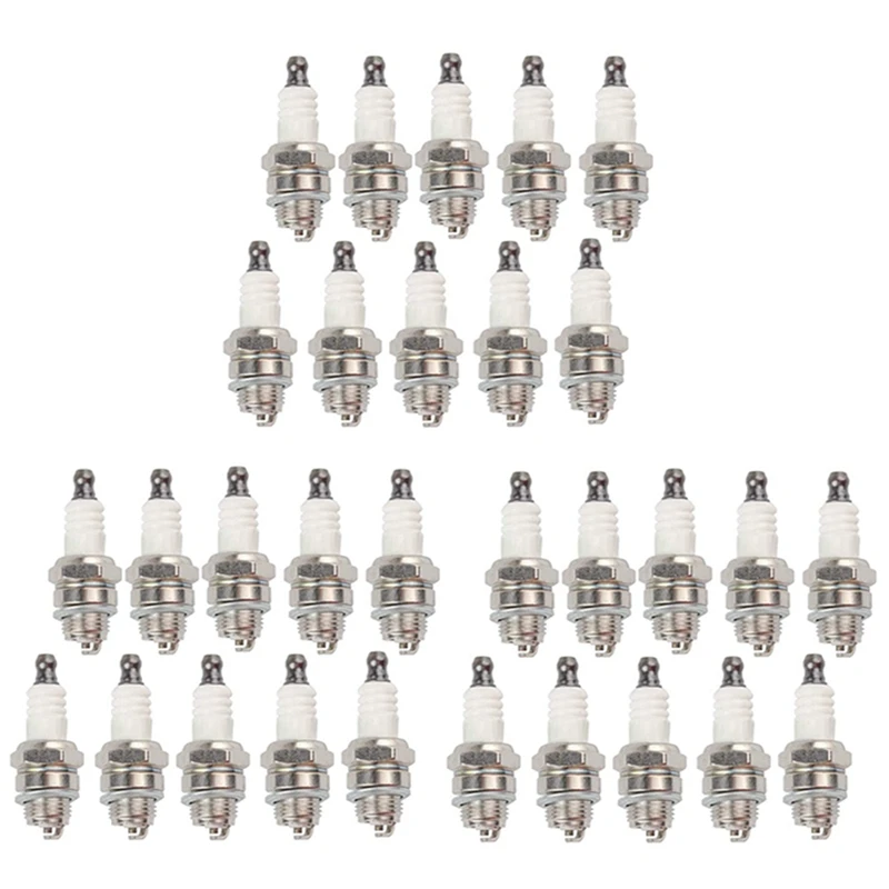 

30Pcs L7T Spark Plug For Trimmer Blower Chainsaw Brushcutter Strimmer Lawn Mower