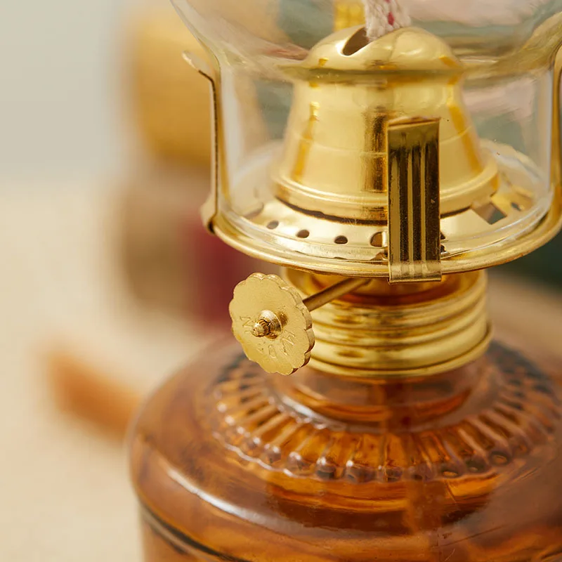 2 Lampade A Olio Vintage In Vetro - Illuminazione D'Atmosfera Per Interni Ed Esterni - Foto 2