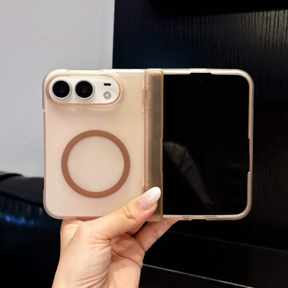 Luxury Translucent Frosted Magnetic Case with Hinge Protection & Shockproof Matte Finish