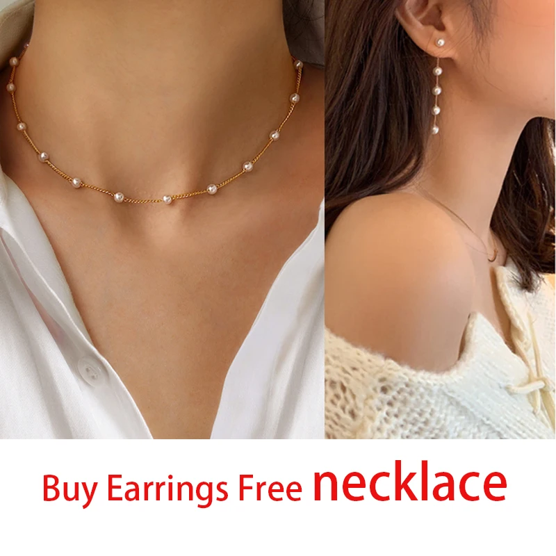 Trend Simulation Pearl Tassel Earrings for Women White Round Pearl Wedding Pendant Earrings pearl earrings pendant earrings crystal tassel earrings