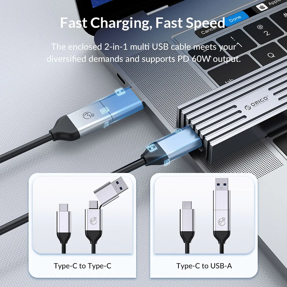 ORICO High Speed SSD Case M.2 NVMe Enclosure External HD Cover