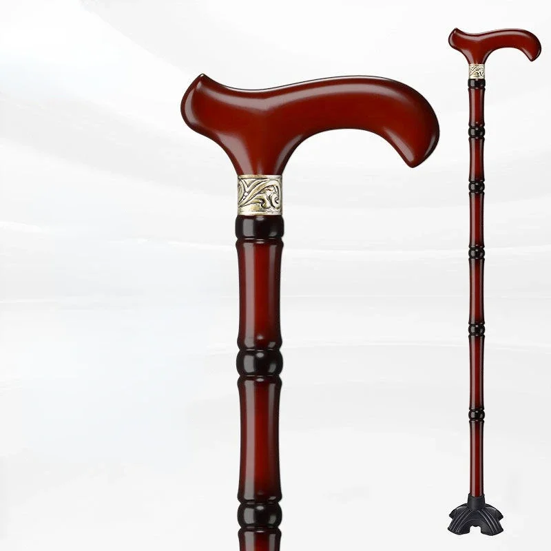 彫刻松葉杖老人ステッキウォーカー高齢者杖木製杖ウォーキング