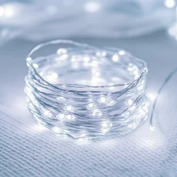 Enchanting LED Fairy Lights - Battery - Powered Copper Wire Garland - 1M (White)