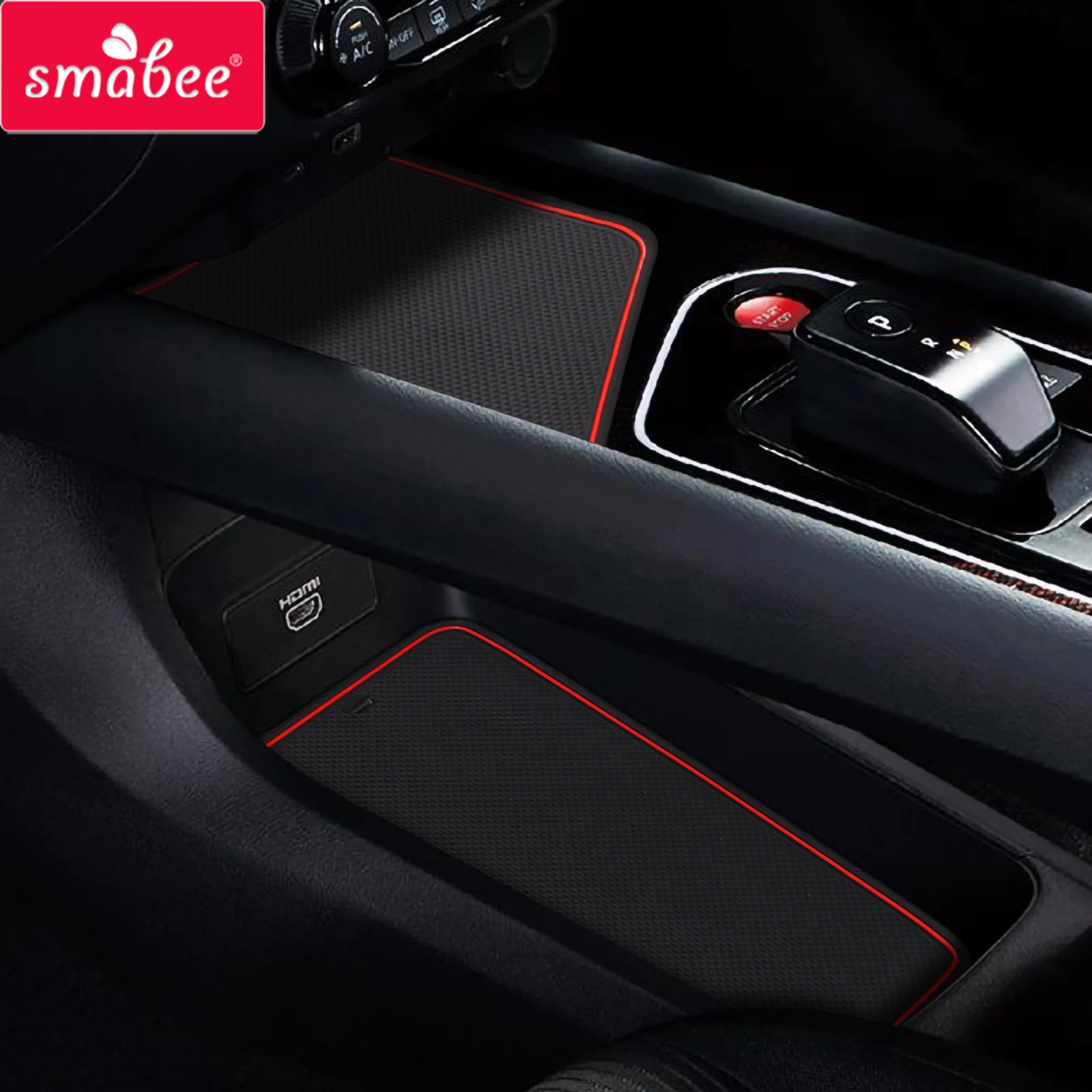 

Smabee Anti-Slip Gate Slot Mat for Nissan Note E13 Cup Holder Interior Accessories Non-Slip Door Groove Pad Rubber Coaster