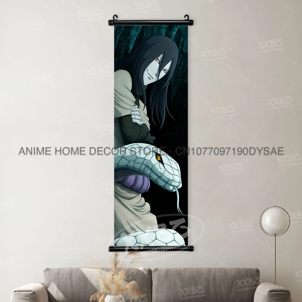 Anime Wall Art: Uchiha Itachi, Haruno Sakura, Shikamaru & Orochimaru Hanging Decor