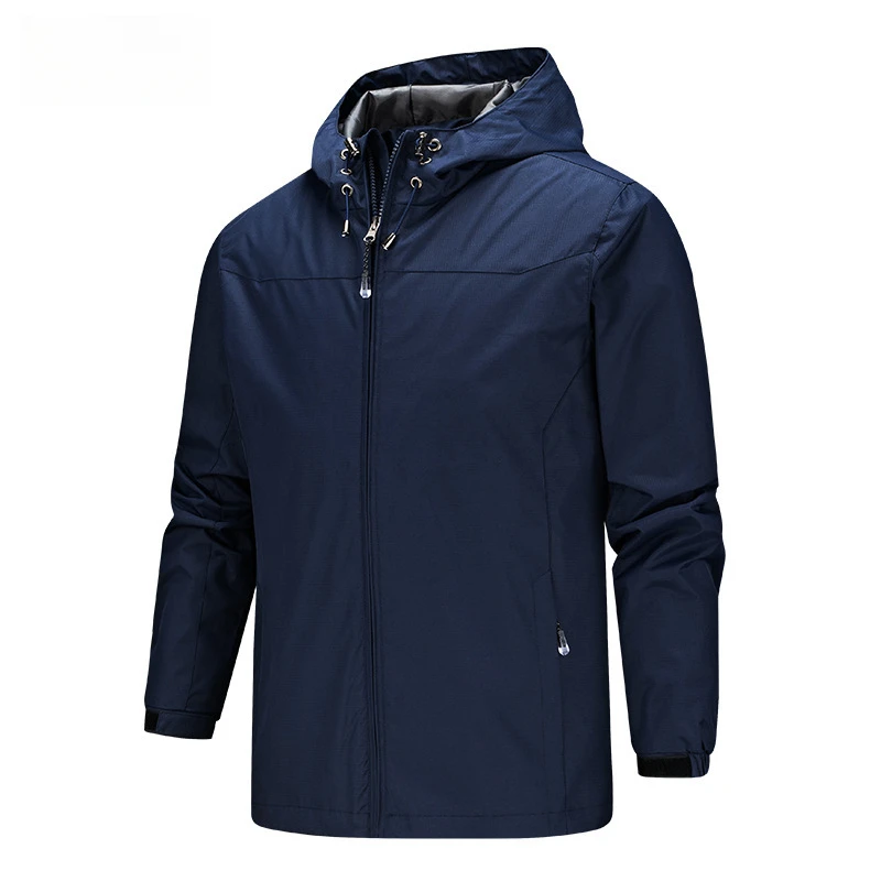 Stay Dry and Warm with Men's Windproof Waterproof Hooded Jacket - Ideal for Climbing and Outdoor Activities