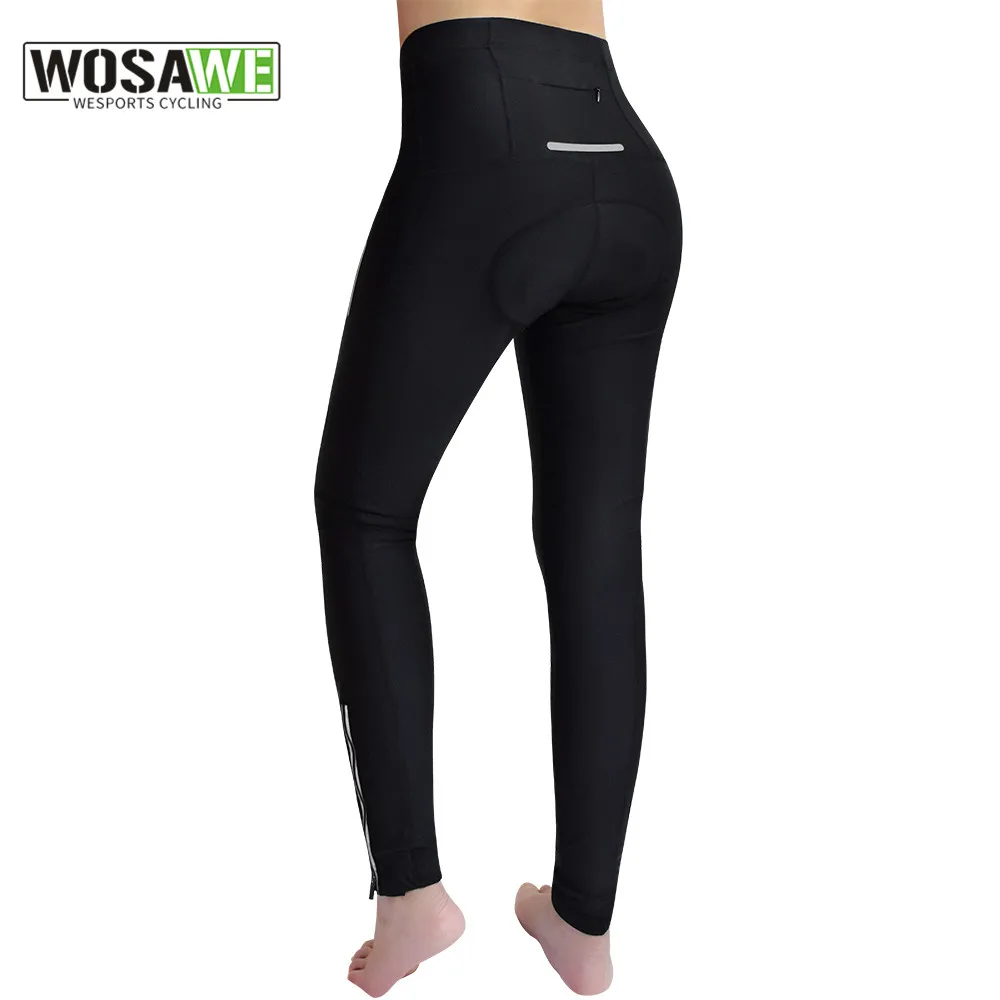 

WOSAWE Women's Cycling Tights Pants Reflective Windproof Padded Baggy Mountain Bike Trousers Bicycle Bottom Wear MTB Underpants