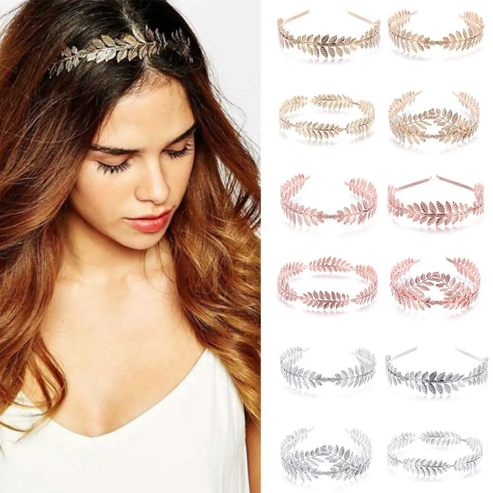 

Tiara Jewelry Hair Bands Gold Leaves Wreath Leaves Hair Hoop Bride Headbands Wedding Hair Crown