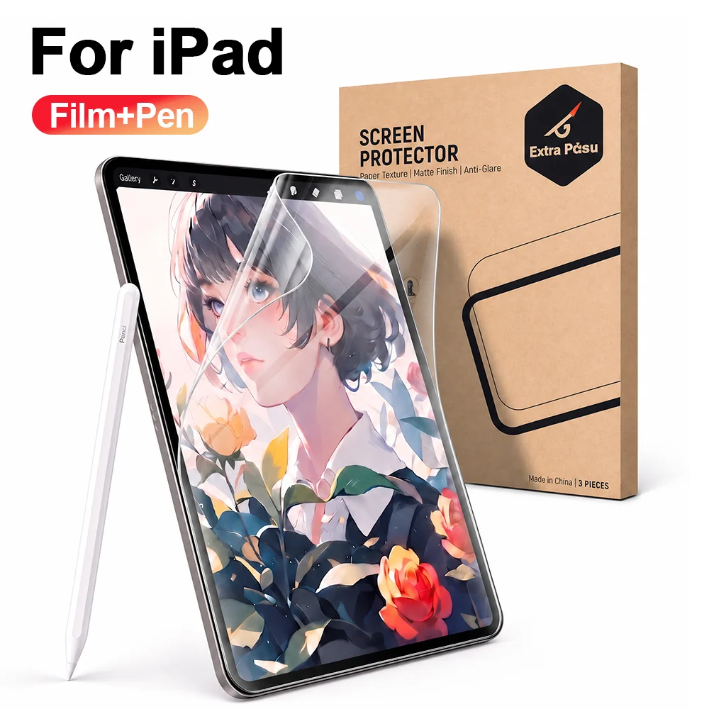 Ultra-Smooth Paper Texture Screen Protector for Digital Art & Note-Taking