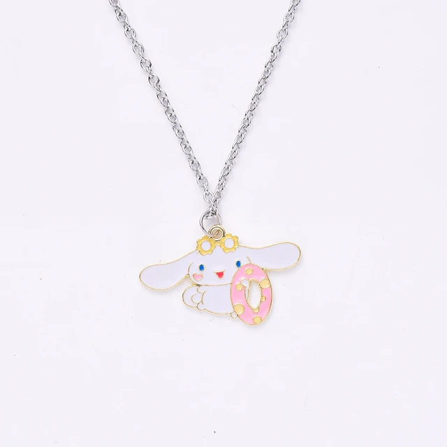 Necklace Kawaii Cinnamoroll Anime Cartoon Necklace Cute Cinnamoroll Metal Enamel Pendant Neck Chain Party Jewelry Gift,Temu