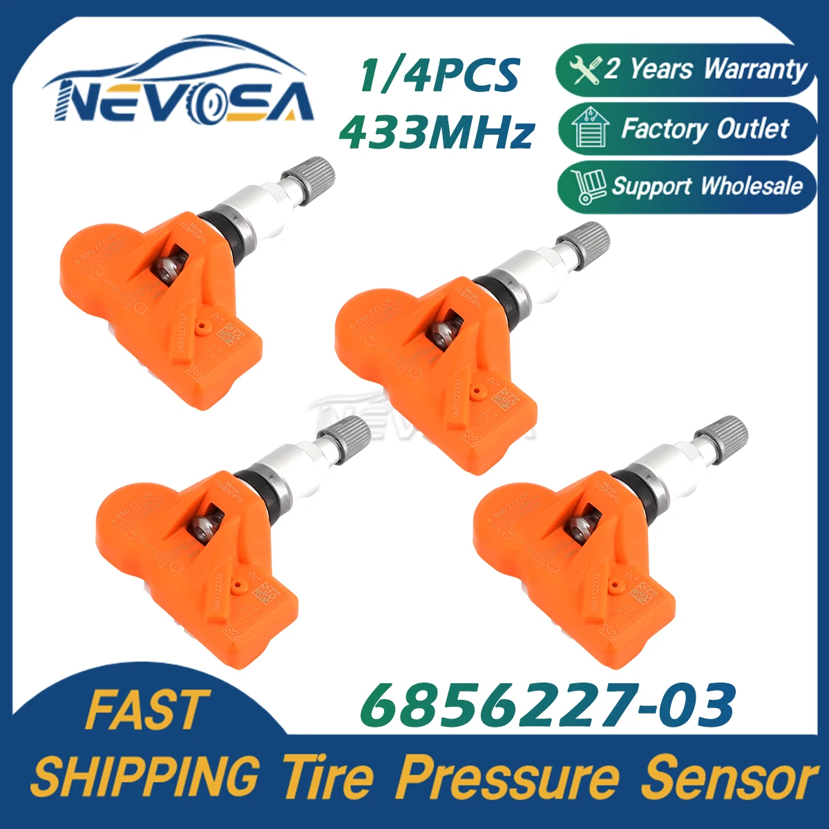 

Nevosa 6856227-01 6856227-03 RDE012 TPMS Tire Pressure Sensor For B​MW X1 X3 X4 X5 X6 Z4 Mini R56 R61 R60 R59 Rolls-Royce Ghost
