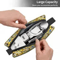Custom Minions Anime Cosmetic Bag Women Fashion Large Capacity Cartoon Minion Makeup Case Beauty Storage Toiletry Bags 2