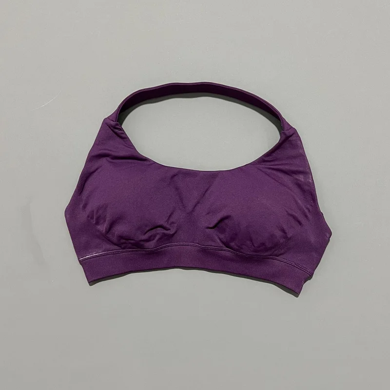HISTELLO Sport-BH für Damen, nahtlos, Yoga-Unterwäsche, Neckholder-Riemen, offenes Rückendesign, Gym-Top, Workout, Fitness, Lauf-BH – Detail 18