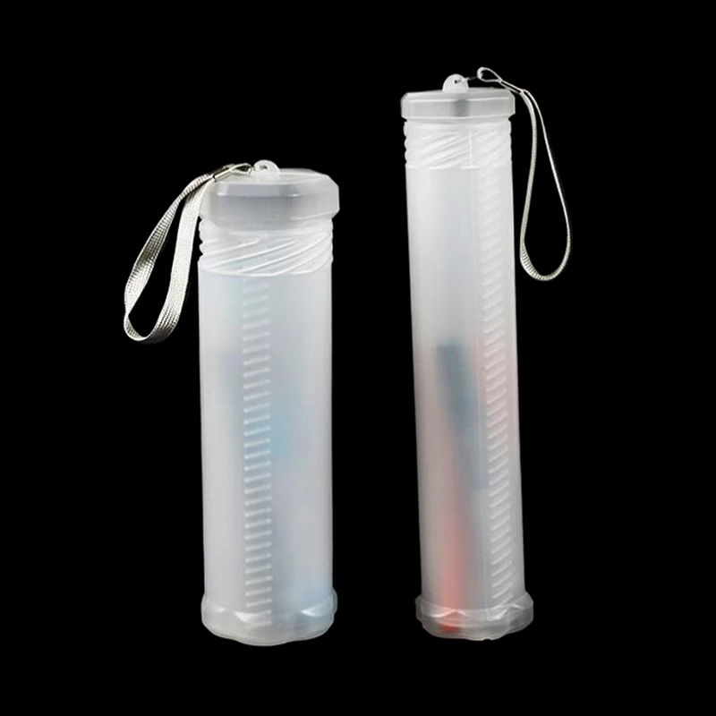 Transparent Plastic Retractable Pen Holder Calligraphy Painting Supplies Spiral Storage Tube Brush Holder Portable 1PCS