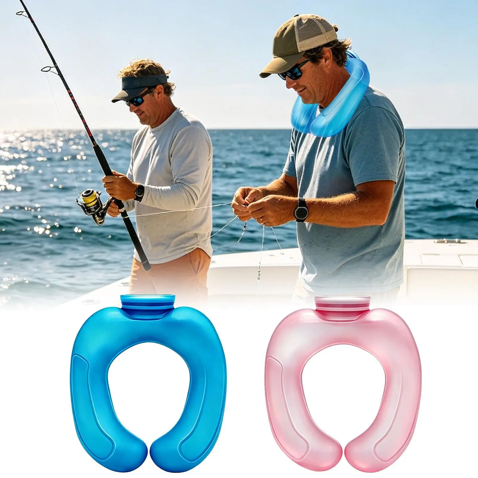 Tubo Refrigerante per il Collo, Fascia Ghiacciata Riutilizzabile Senza Mani e Anti-perdita, Raffreddatore Portatile per Sport all'Aperto, Corsa, Ciclismo, Escursionismo, Viaggi Estivi - Image 2