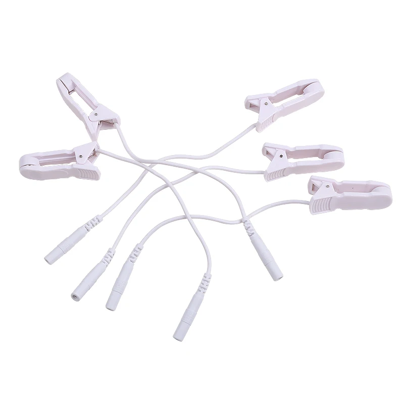 Ear Pain Relief Clip Therapy Machine Massager 2.0mm Plug Electrode Lead Wires Connecting Cables Sleeping Aids for Earclips electrode lead wires