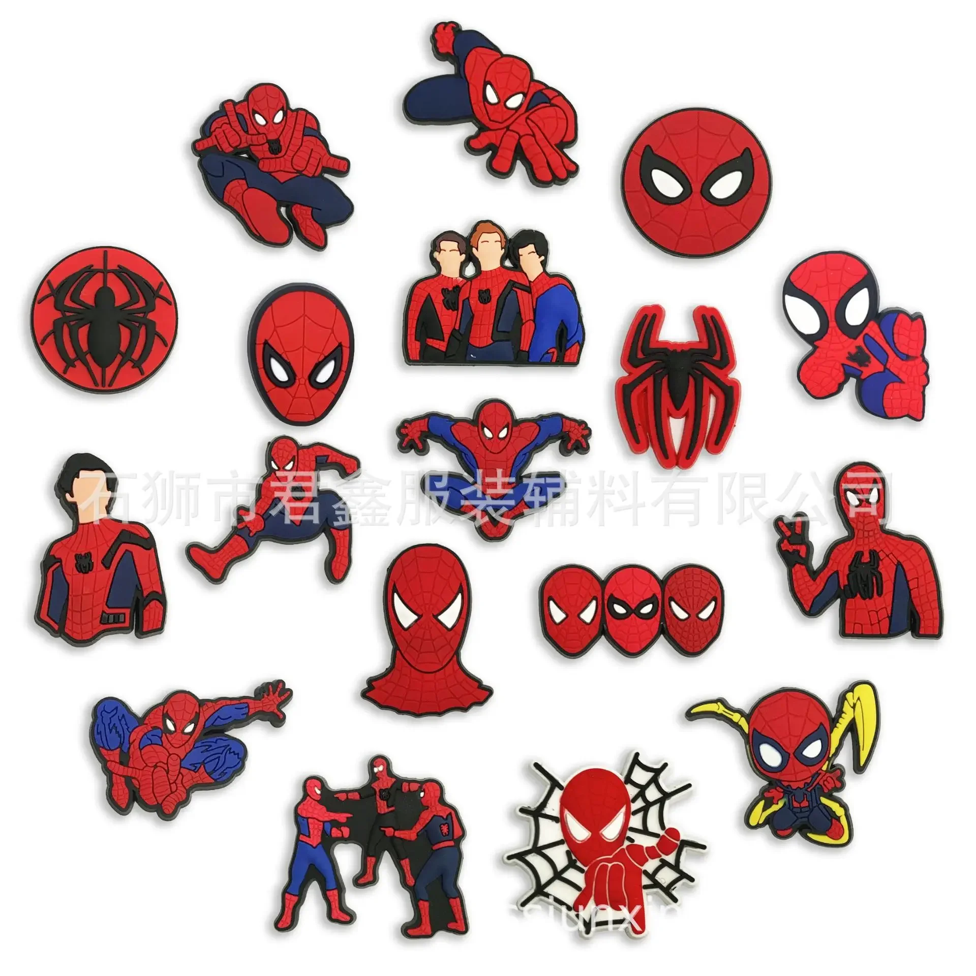 Spiderman PVC DIY Shoe Crocx Decorations Charms Accessories Slippers Decoration Buckle Kid Boy Gifts 1pcs shoe charms