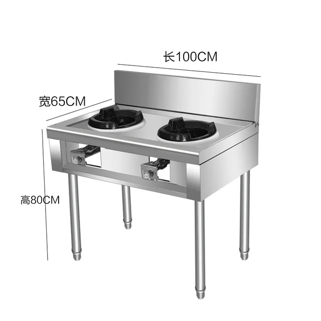 Home Kitchen Fierce Fire Stove with Windshield Commercial Restaurant Gas Stove Single Double Burner Cooktop Liquefied Gas Range