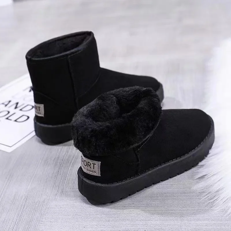 2023 New Women's Winter Warm Snow Boots Waterproof Anti-slip Cotton Women's Padded Thickened Platform Ankle Boots Botas Mujer