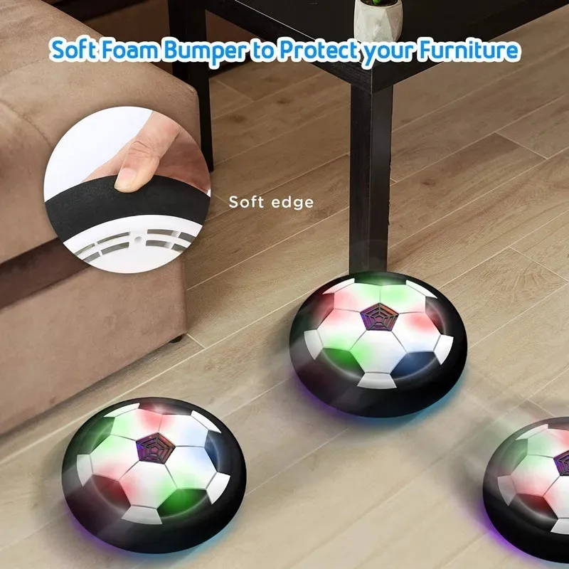 Floating Football Children Toys Electric Floor Games with LED Light Music Party Games Parent-child Interactive Sports Toy Gift 6