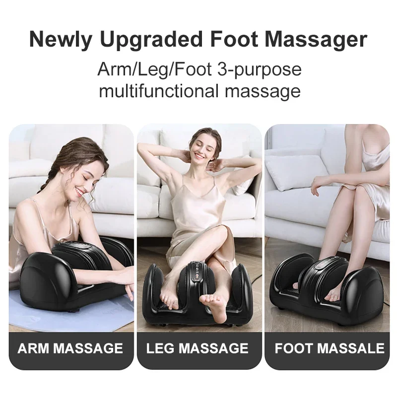 Electric Foot Massager with Heat and Deep Kneading for Relaxation