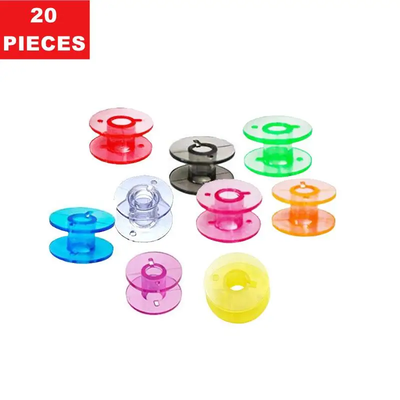 20Pieces Multicolour Plastic Sewing Machine Bobbins Fits Sewing Tools