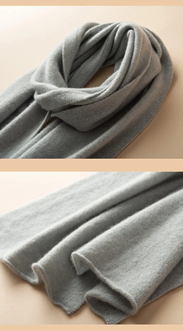 Frühlingsschal aus 100 % Kaschmir, Basic, einfarbig, Schals, Schal, Kaschmir, für Damen, Must-Have, leichte Außenwickel, Herbst, 160 x 25 cm – Detail 14