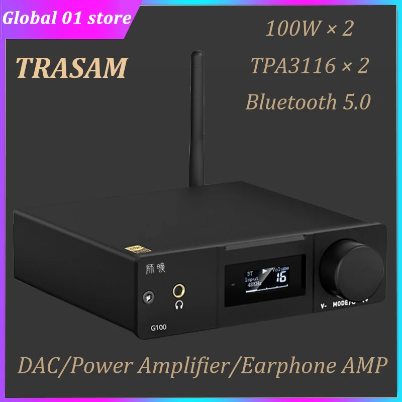 Усилитель звука TRASAM TPA3116 * 2 Hi-Fi 0 1 100 Вт USB ЦАП 24 бит 192 кГц Bluetooth 5 CSR3003 усилитель для