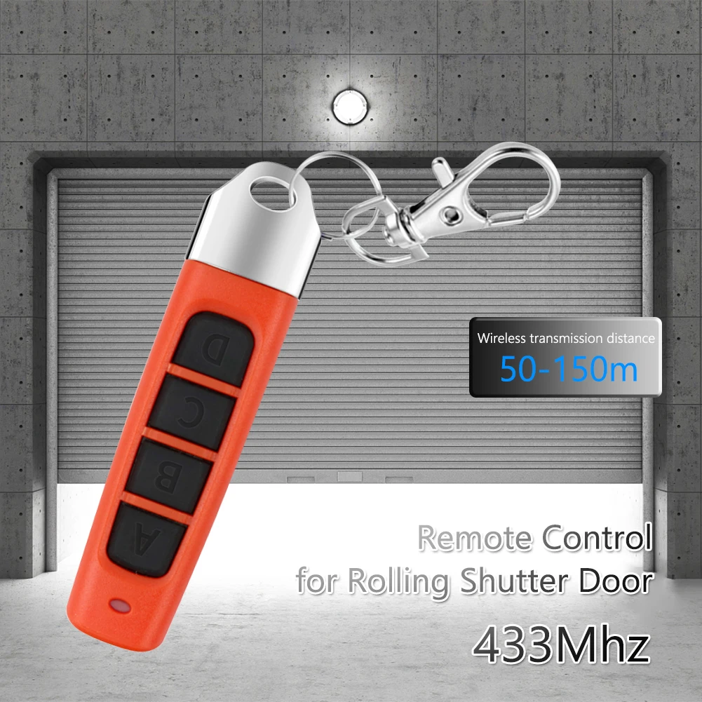 433MHz Auto Copy Remote Control Electric Garage Door Opener Remote Controller Duplicator 4 Channel Transmitter Cloning Car Key