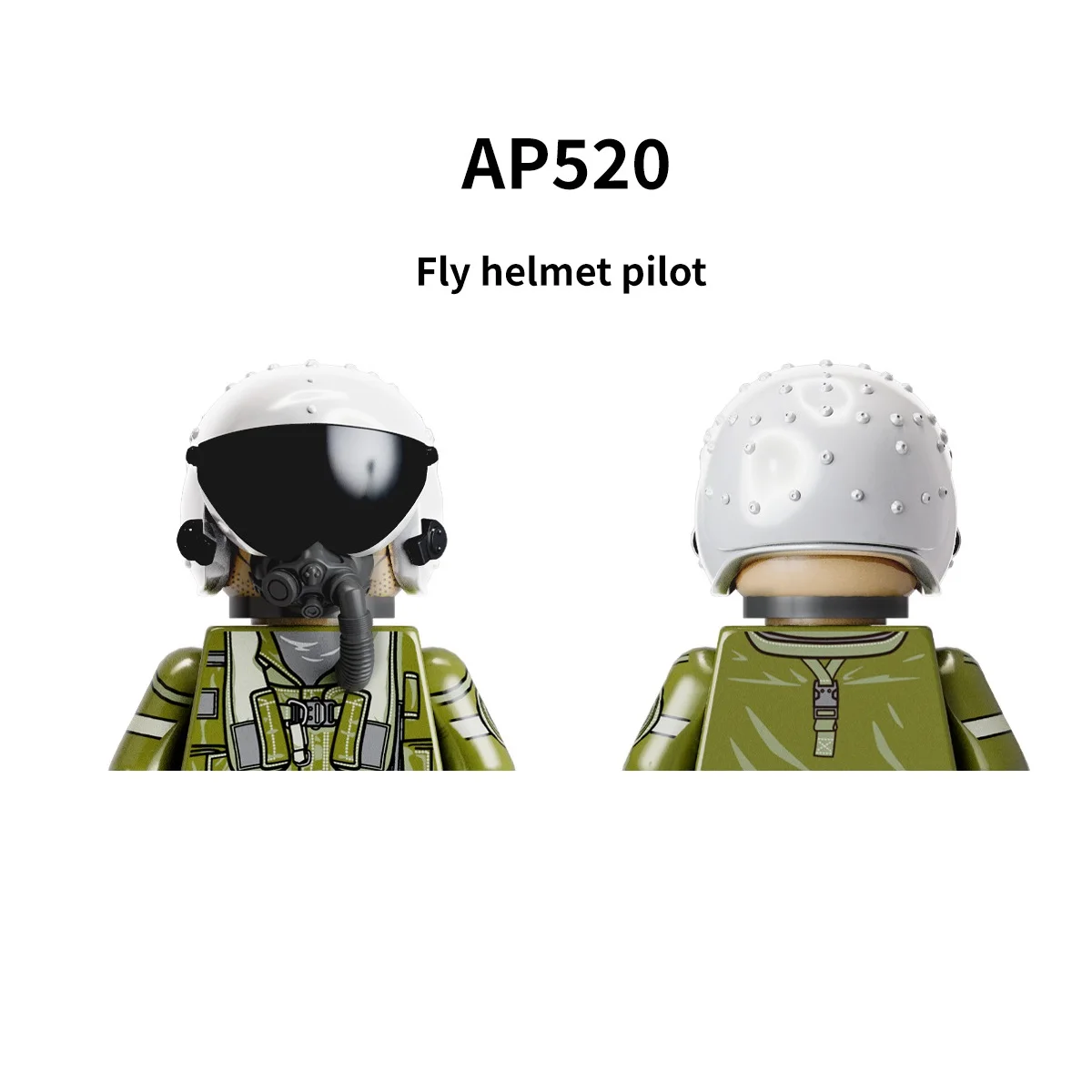 Military Helicopter Pilot Building Blocks Mini Action Figure Set